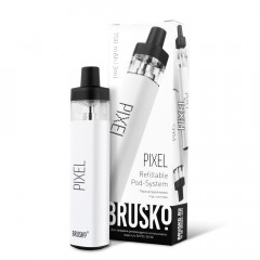 Перезаправляемая Под-Система Бруско Пиксель (Brusko Pixel) 700 mah, Белый